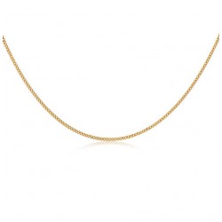 Zilver verguld Gourmet collier 45cm lang. - 26299