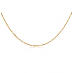 Zilver verguld Gourmet collier 45cm lang. - 26299