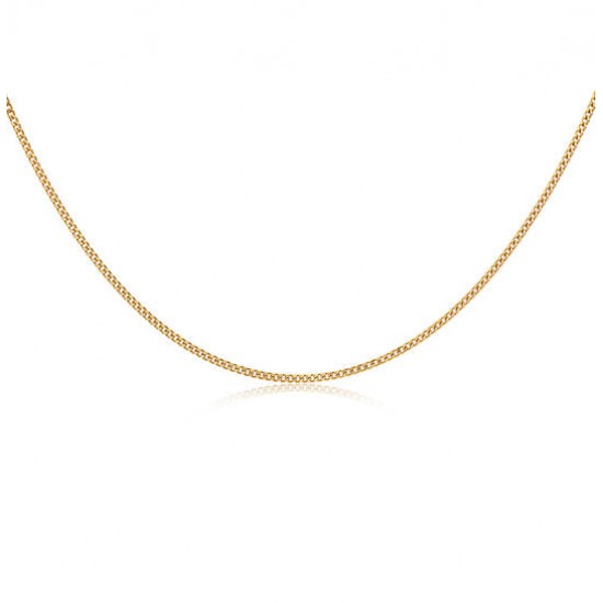 Zilver verguld Gourmet collier 45cm lang. - 26299