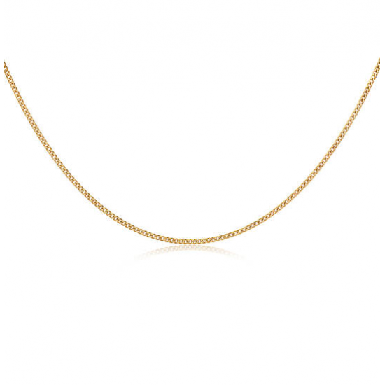 Zilver verguld Gourmet collier 45cm lang. - 26299