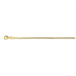 Zilver verguld Anker collier, lengte 45cm. - 26300