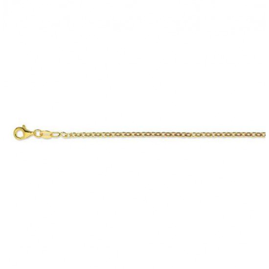 Zilver verguld Anker collier, lengte 45cm. - 26300