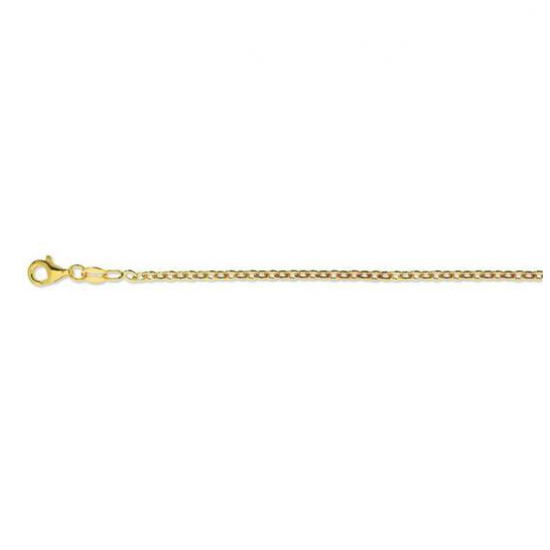 Zilver verguld Anker collier, lengte 45cm. - 26300