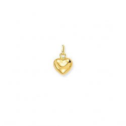Geelgouden bedel, hart, bol 8 x 10mm - 26301
