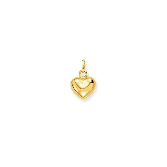 Geelgouden bedel, hart, bol 8 x 10mm - 26301