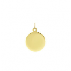 Geelgouden rond graveerplaatje 12mm - 26302