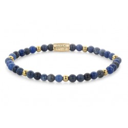 Rebel & Rose armband Midnight Blue - 4mm - 18 ct yellow gold ion-plated - 26311