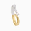 Bicolor ring met diamant 0.04CTR TW-VVS/VS - 26325