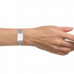 Zilverkleurige OOZOO horloge met zilverkleurige metalen mesh armband - C20266 - 26341