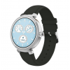 Smartwatch SW062 - Ø40 - ZWART, lederen band. - 26356