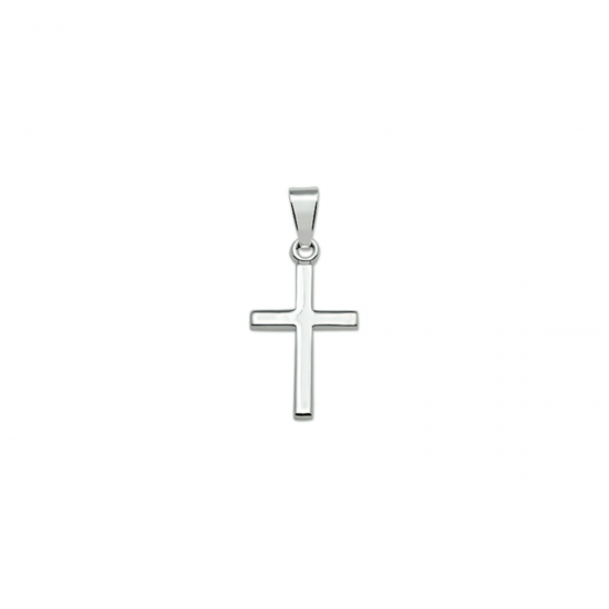 Zilveren hanger, Kruis. - 26363