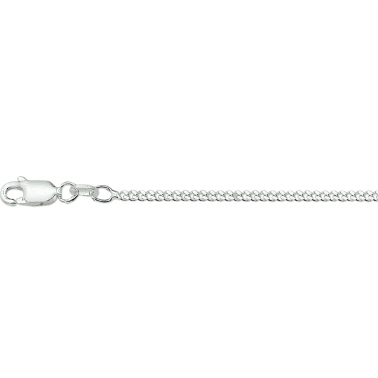 Zilveren collier gourmette 4-zijdes geslepen 2,1mm 45cm lang. - 26369