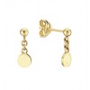 Dangling Disc Studs - 14 karaat goud - 26375