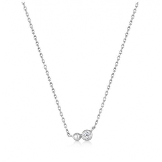 Orb Sparkle Pendant collier - Zilver - 26378