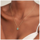 Ania Hai Turquoise Wave Circle Pendant collier - Gold plated - 26381