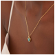 Ania Hai Turquoise Wave Circle Pendant collier - Gold plated - 26381