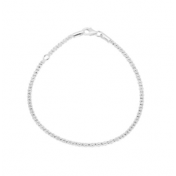 Zilveren schakelarmband, popcorn, 19cm - 26390