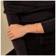 Glow Gold plated armband met Amethist en Rozekwarts. - 26401