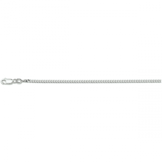 Zilveren collier gourmette 4-zijdes geslepen 2,4 mm. Lengte 70cm. - 26426