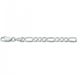 Zilveren collier, Figaro schakel. De lengte is 50cm en de breedte is 4mm. - 26427