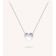Zilveren collier met hartje, lengte 42+5cm - 26431