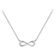 Zilveren collier inclusief hanger, infinity symbool - 26433