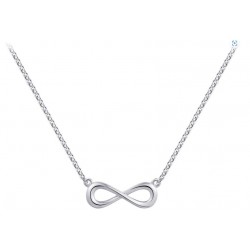 Zilveren collier inclusief hanger, infinity symbool - 26433
