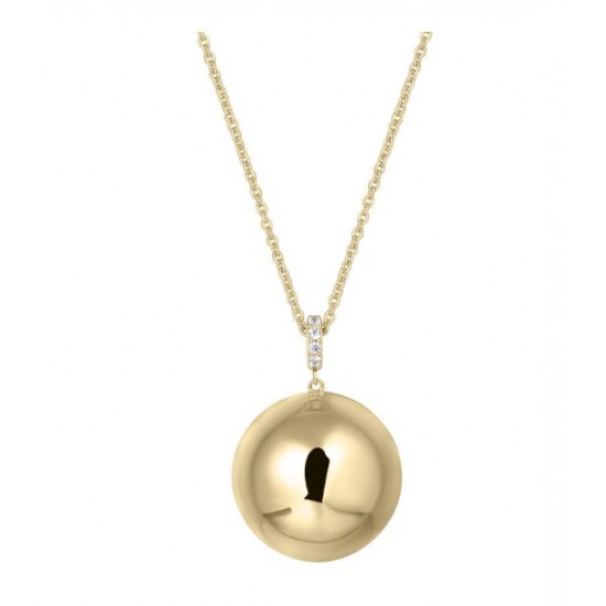 Goud op zilveren moderne iconenketting - 26434