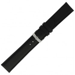 Morellato Lederen horlogeband, gestikt, zwart, aanzetmaat 18 mm - 26446