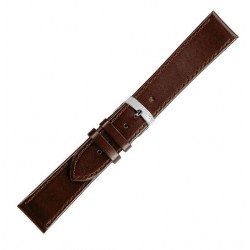 Morellato lederen horlogeband, bruin, glad gestikt aanzetmaat 20mm - 26459