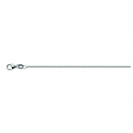 Zilveren collier, Palmier, Vossenstaart. Lengte 45cm, dikte 1,2mm - 26474