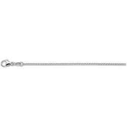 Zilveren gourmet collier 4 zijdes geslepen, 1,4mm, 42cm. - 26524