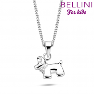 Bellini zilveren hanger met zirkonia, hondje. - 26530