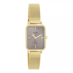 Goudkleurige OOZOO horloge met goudkleurige metalen mesh armband - 26531