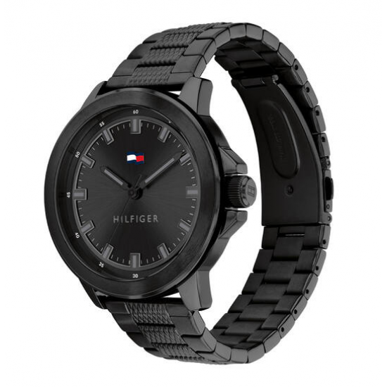 Tommy Hilfiger Herenhorloge Model Nelson, zwart. - 26557