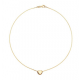 Glow, verguld collier met S schakel en hart. Lengte 45cm - 26574