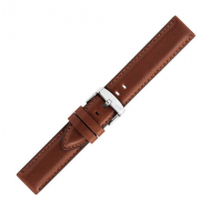 Morellato lederen horlogeband donker naturel glad gestikt 18mm - 26588