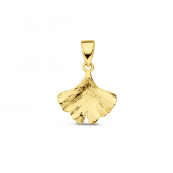 Geelgouden hanger in de vorm van een Ginkgo blad. - 26605