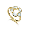 Jorge Revilla 18krt zilver vergulde ring ring uit de MORNING collectie met blauwe Topaz - 26617