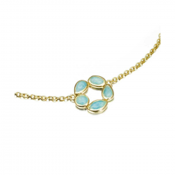 Jorge Revilla goud op zilveren collier met amazonite, uit de Morning collectie. - 26620