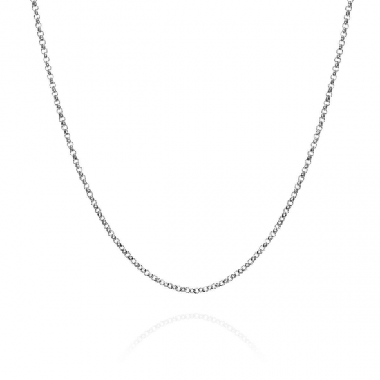 Zilver gerhodineerd ketting van Jorge Revilla. lengte 45cm. - 26625