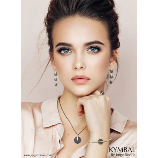 Jorge Revilla hanger uit de KYMBAL collectie, Zwart Tuthenium, zilver verguld 18krt. - 26627