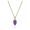 Jorge Revilla hanger, zilver verguld, Pendulum van Amethist. - 26653