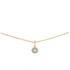 14krt gouden collier, Jackie Grimaldi Blue Topaz - 26800