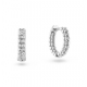 Zilveren klapoorringen rond 11mm met zirkonia. - 26801