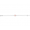 Bellini babyarmband zilver, met roosje. Lengte 11+2cm. - 26811