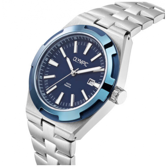 Olympic herenhorloge, serie Legacy, met blauwe wijzerplaat. - 26820