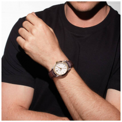 Olympic herenhorloge met lederen band, serie Victor. - 26821