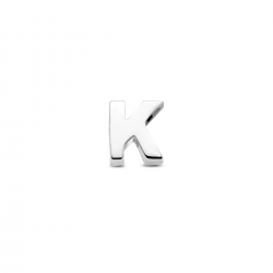 Zilveren hanger, letter K - 26827
