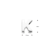 Zilveren hanger, letter K - 26827